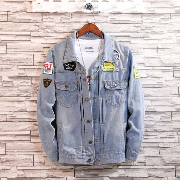 2018 осень новый стиль моды аппликация denim jacket men slim fit denim top coat универсальные джинсы 3880, Black;brown
2018 осень новый стиль моды аппликация denim jacket men slim fit denim top coat универсальные джинсы 3880, Black;brown