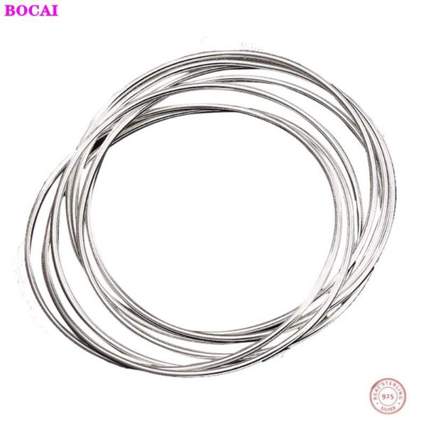 s925 sterling silver multi circle bracelet retro simple popular 2020 new fashion thai silver women's bracelet, Black
s925 sterling silver multi circle bracelet retro simple popular 2020 new fashion thai silver women's bracelet, Black