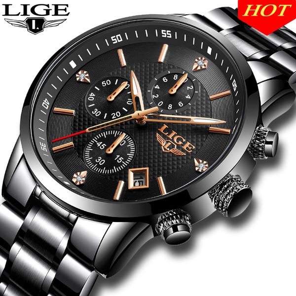2020 fashion mens watches lige quartz wrist watch men all steel waterproof sport chronograph relogio masculino, Slivery;brown
2020 fashion mens watches lige quartz wrist watch men all steel waterproof sport chronograph relogio masculino, Slivery;brown
