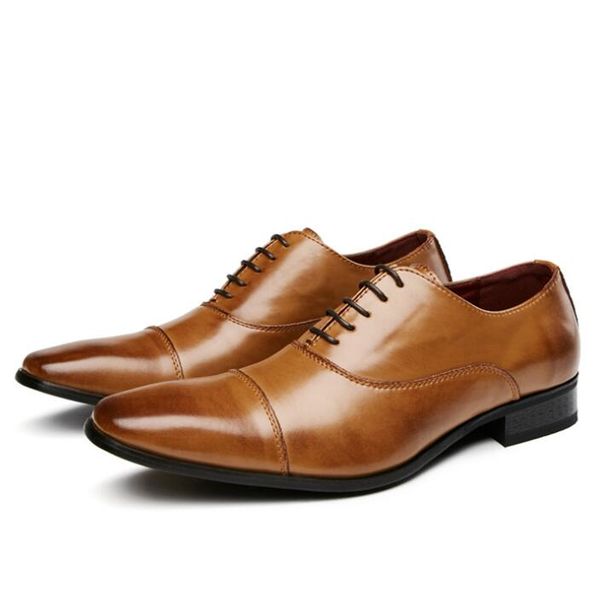 men genuine leather oxford shoes men lace up office dress wedding shoes brown brogue pointed toe oxford formal shoe, Black
men genuine leather oxford shoes men lace up office dress wedding shoes brown brogue pointed toe oxford formal shoe, Black