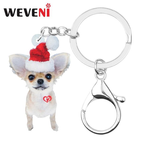 weveni acrylic sweet christmas hat chihuahua dog key chain key ring bag car purse wallet keychain for women girl decoration gift, Silver
weveni acrylic sweet christmas hat chihuahua dog key chain key ring bag car purse wallet keychain for women girl decoration gift, Silver
