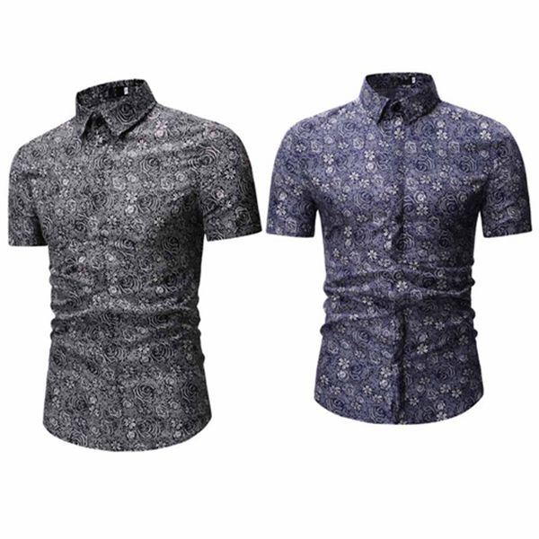casual shirts summer men fashion short sleeve shirt print turn-down collar slim fit cotton quality comfortable, White;black
casual shirts summer men fashion short sleeve shirt print turn-down collar slim fit cotton quality comfortable, White;black