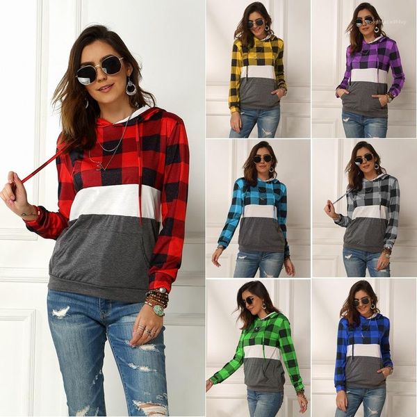 new style casual apparel plaid print women hoodies long sleeve autumn designer fashion solid color spring 2020, Black
new style casual apparel plaid print women hoodies long sleeve autumn designer fashion solid color spring 2020, Black