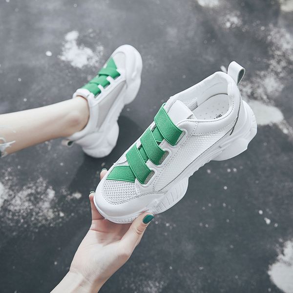 2020 new women white breathable mesh thick bottom casual low-women training shoes summer trend wild fashion pu+mesh sneakers, Black
2020 new women white breathable mesh thick bottom casual low-women training shoes summer trend wild fashion pu+mesh sneakers, Black
