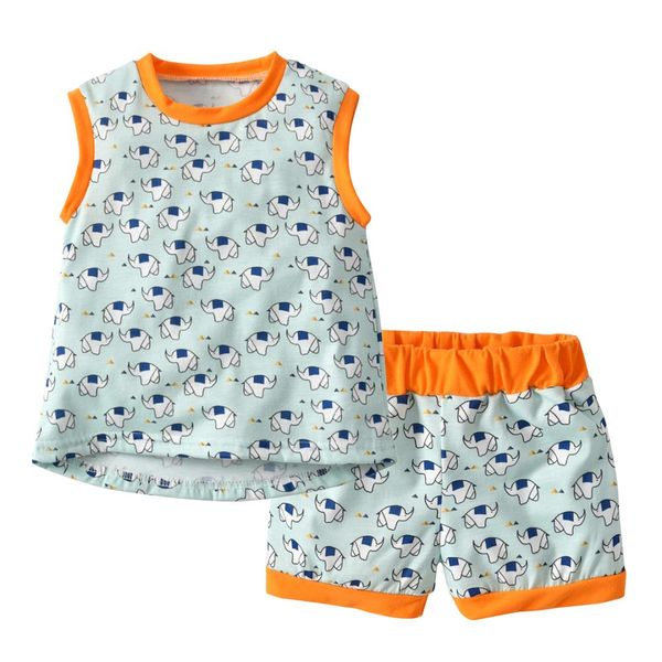 amazon children's suit girls summer vest shorts baby elephant printed set baby girl's knitted two-piece set, White
amazon children's suit girls summer vest shorts baby elephant printed set baby girl's knitted two-piece set, White