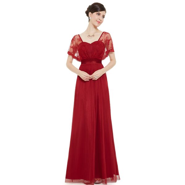 dark red women open back high waist short sleeve a line mother of the bride dresses lace tulle burgundy belt bridesmaid party gowns, Black;red
dark red women open back high waist short sleeve a line mother of the bride dresses lace tulle burgundy belt bridesmaid party gowns, Black;red