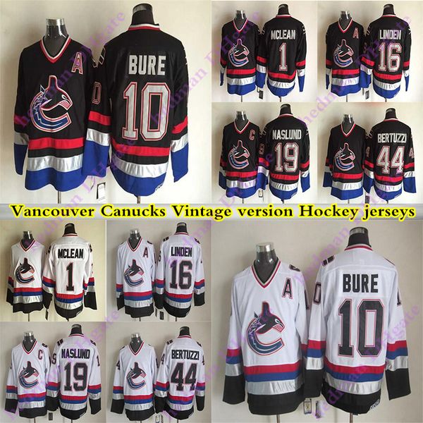 men's vancouver canucks ccm vintage jerseys 10 bure 16 linden 1 mclean 19 naslund 44 bertuzzi hockey jersey, Black;red
men's vancouver canucks ccm vintage jerseys 10 bure 16 linden 1 mclean 19 naslund 44 bertuzzi hockey jersey, Black;red
