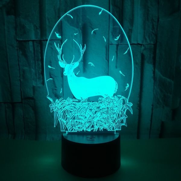 foreign trade heat selling deer 3d lamp colorful touch led vision decoration atmosphere gift customized 3d small desk lamp
foreign trade heat selling deer 3d lamp colorful touch led vision decoration atmosphere gift customized 3d small desk lamp