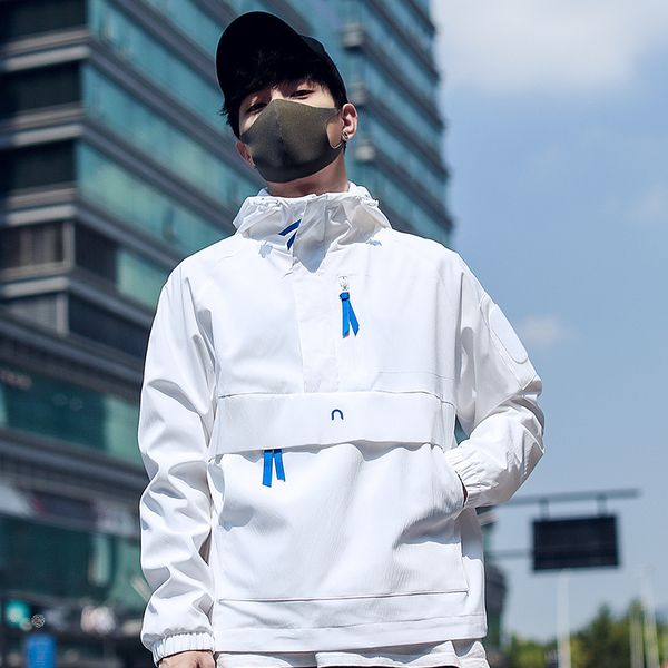 men's jacket 19 spring new solid color black white stand collar jacket hoodie loose young student wild casual men's wear, Black;brown
men's jacket 19 spring new solid color black white stand collar jacket hoodie loose young student wild casual men's wear, Black;brown