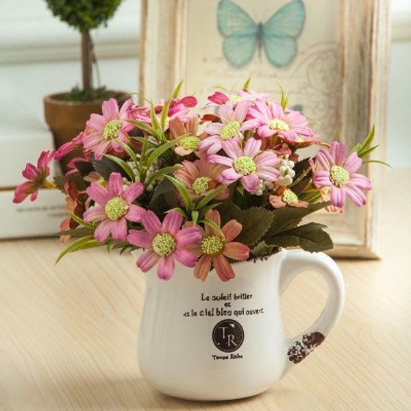 3pcs/lot artificial flower 6 fork daisy bouquet silk flowers decoration home living room bedroom garden decoration fake flowers wreath
3pcs/lot artificial flower 6 fork daisy bouquet silk flowers decoration home living room bedroom garden decoration fake flowers wreath
