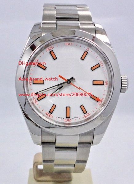 factory supplier wristwatches white dial stainless steel 40mm 116400gv watches automatic mechanical men's watches, Slivery;brown
factory supplier wristwatches white dial stainless steel 40mm 116400gv watches automatic mechanical men's watches, Slivery;brown