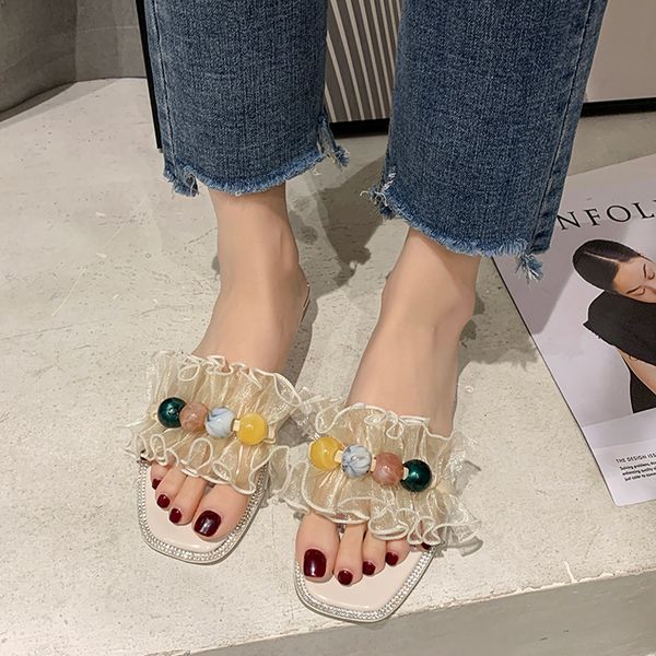 shoes woman's slippers slides string bead fashion soft 2020 summer flat rubber basic cotton fabric pu slippers casual, Black
shoes woman's slippers slides string bead fashion soft 2020 summer flat rubber basic cotton fabric pu slippers casual, Black