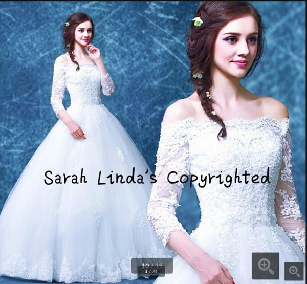 2019 new fashion ball gown 3/4 sleeve modest wedding dress beading pearls princess puffy corset bridal gowns selling wedding gowns, White
2019 new fashion ball gown 3/4 sleeve modest wedding dress beading pearls princess puffy corset bridal gowns selling wedding gowns, White