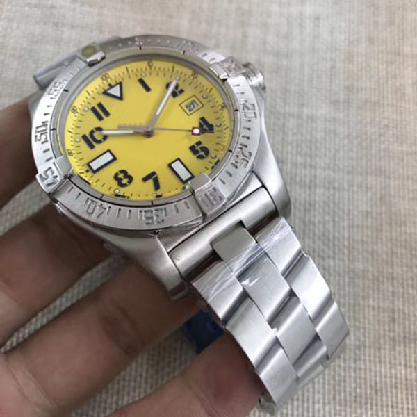 br avenger ii seawolf mens watches automatic mechanical 1884 yellow dial steel band 43mm wristwatches outdoor men watch, Slivery;brown
br avenger ii seawolf mens watches automatic mechanical 1884 yellow dial steel band 43mm wristwatches outdoor men watch, Slivery;brown