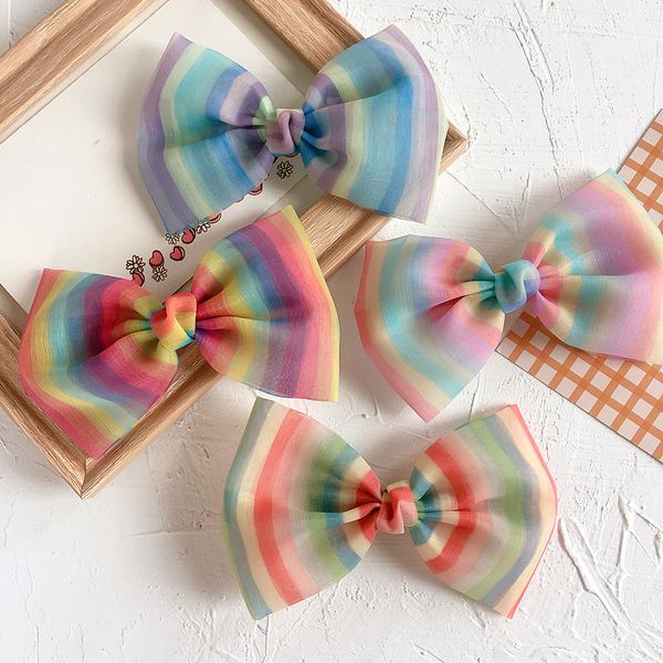 boutique 12pcs fashion gradient rainbow color bow hairpins gauze striped bowknot hair clips princess headwear hair accessories, Slivery;white
boutique 12pcs fashion gradient rainbow color bow hairpins gauze striped bowknot hair clips princess headwear hair accessories, Slivery;white