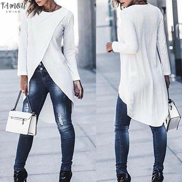 womens and blouses 2020 fashion women ladies casual long sleeve forking irregular blouse pullover shirt womens clothes, White
womens and blouses 2020 fashion women ladies casual long sleeve forking irregular blouse pullover shirt womens clothes, White
