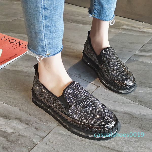 single shoes fashion women girl's canvas shoes casual flat heel skate shoes sneakers platform loafer slip-on sequined c19, Black
single shoes fashion women girl's canvas shoes casual flat heel skate shoes sneakers platform loafer slip-on sequined c19, Black