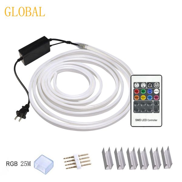 RGB AC 110V Neon Rope LED Strip 25 Meter outdoor waterproof 5050 SMD Light 60LEDs/M with POWER SUPPLY Controller Cuttable at 1Meter
RGB AC 110V Neon Rope LED Strip 25 Meter outdoor waterproof 5050 SMD Light 60LEDs/M with POWER SUPPLY Controller Cuttable at 1Meter
