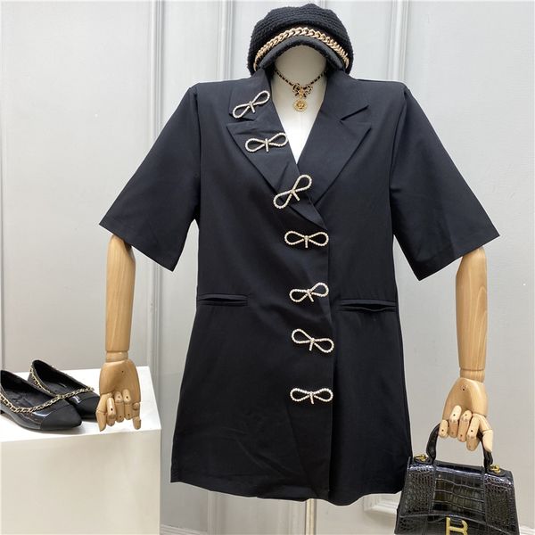 women's suits & blazers streetwear bling rhinestone bow short sleeve loose suit jacket female summer 2021 mid-length elegant blazer dre, White;black
women's suits & blazers streetwear bling rhinestone bow short sleeve loose suit jacket female summer 2021 mid-length elegant blazer dre, White;black