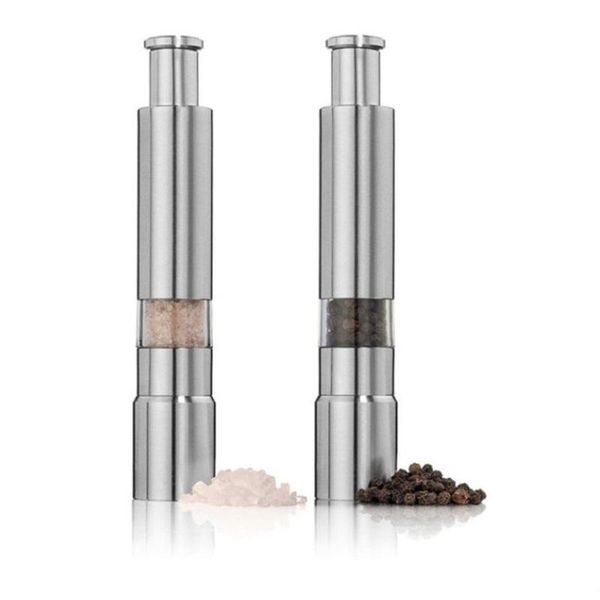 lanlan stainless steel grinder mill thumb push salt pepper spice grinder mill for kitchen supplies
lanlan stainless steel grinder mill thumb push salt pepper spice grinder mill for kitchen supplies