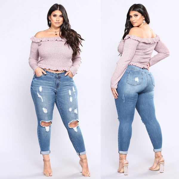 electricity supplier export women's pants wish europe and america elasticity with holes larg, Blue
electricity supplier export women's pants wish europe and america elasticity with holes larg, Blue