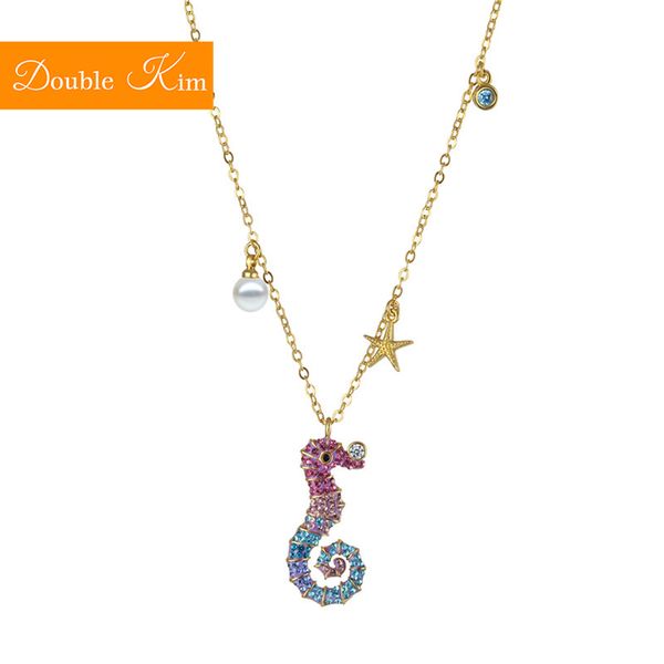 hippocampus zircon pendant necklace titanium stainless steel inlaid zircon gold chain necklace fashion trendy women jewelry gift, Silver
hippocampus zircon pendant necklace titanium stainless steel inlaid zircon gold chain necklace fashion trendy women jewelry gift, Silver