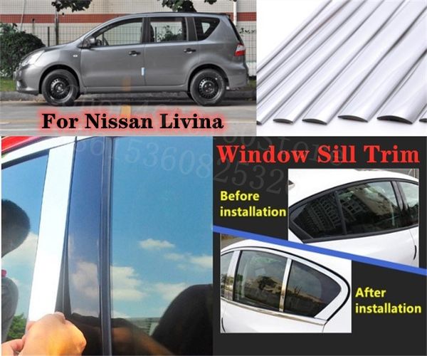 puou high-quality car full window pillar trim cover stainless steel chrome decoration for livina 2013-2016 car styling
puou high-quality car full window pillar trim cover stainless steel chrome decoration for livina 2013-2016 car styling