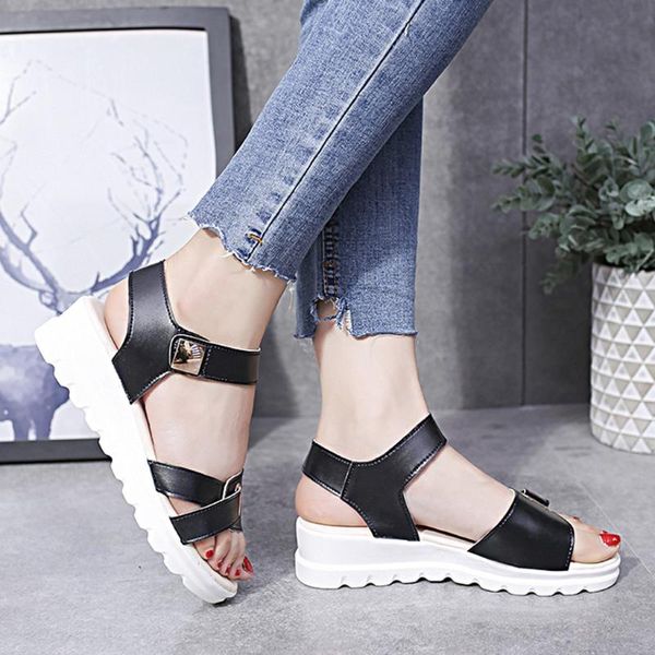 summer hook&loop platform sandals women wedge high heels shoes non-slip breathable women's summer footwear chaussures femme, Black
summer hook&loop platform sandals women wedge high heels shoes non-slip breathable women's summer footwear chaussures femme, Black