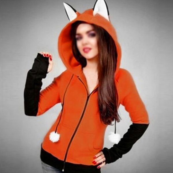 2019 new women's coats cartoon zipper casual comfortable solid color block hooded warm fashion, Black;brown
2019 new women's coats cartoon zipper casual comfortable solid color block hooded warm fashion, Black;brown