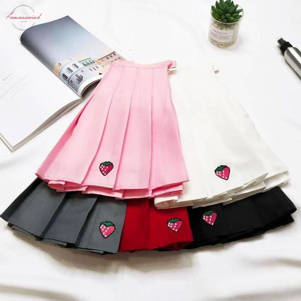 xs five colors summer a line new a line women skirt high waist strawberry embroidery pleated skirt women safety pants mini, Black
xs five colors summer a line new a line women skirt high waist strawberry embroidery pleated skirt women safety pants mini, Black