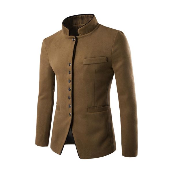 winter coat tide autumn men casual suit men stand collar worsted fabric pocket button decorate leisure suit coat, Black
winter coat tide autumn men casual suit men stand collar worsted fabric pocket button decorate leisure suit coat, Black