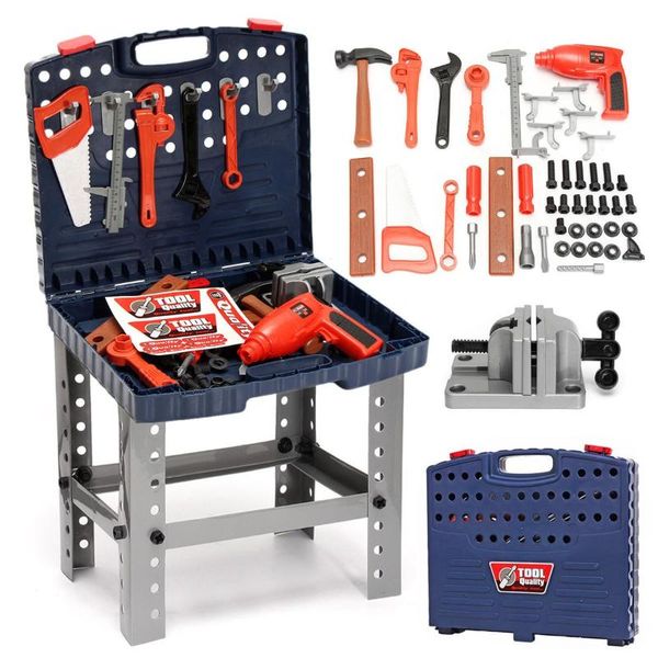 69pcs children's tool box foldable work bench with simulation repair tools set kids baby role play toy mutifunctional hand tool
69pcs children's tool box foldable work bench with simulation repair tools set kids baby role play toy mutifunctional hand tool
