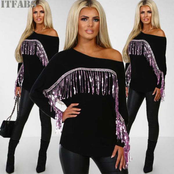 tassel sequin t-shirt women loose oversize o neck long sleeve casual shirt tassel sequins spring autumn lady clothes, White
tassel sequin t-shirt women loose oversize o neck long sleeve casual shirt tassel sequins spring autumn lady clothes, White