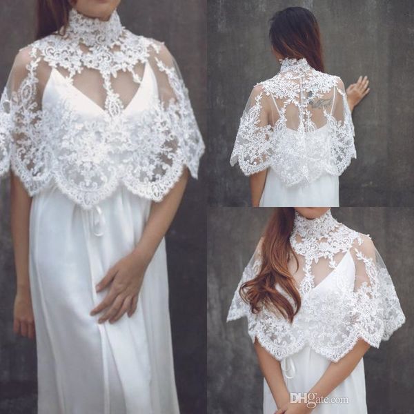 2019 new wedding cape bridal boleros lace jackets high neck wraps white ivory wedding dress custom made
2019 new wedding cape bridal boleros lace jackets high neck wraps white ivory wedding dress custom made