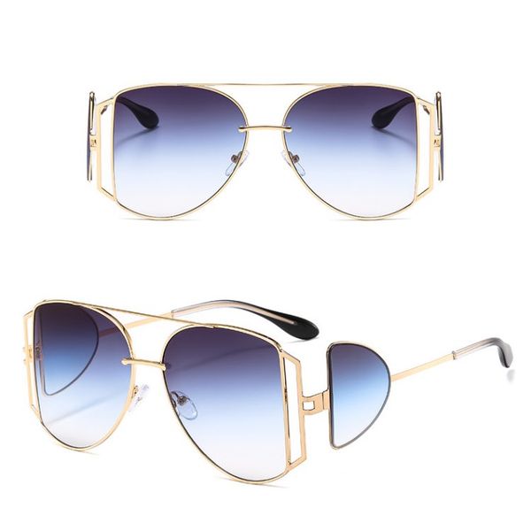 fashion luxury evidence sunglasses retro vintage men designer shiny gold frame laser logo women es82038, White;black
fashion luxury evidence sunglasses retro vintage men designer shiny gold frame laser logo women es82038, White;black