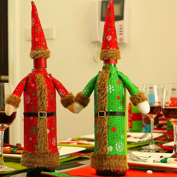 christmas decoration 2018 green red santa claus wine bottle cover gift santa sack bottle hold bag xmas decor home decoration
christmas decoration 2018 green red santa claus wine bottle cover gift santa sack bottle hold bag xmas decor home decoration