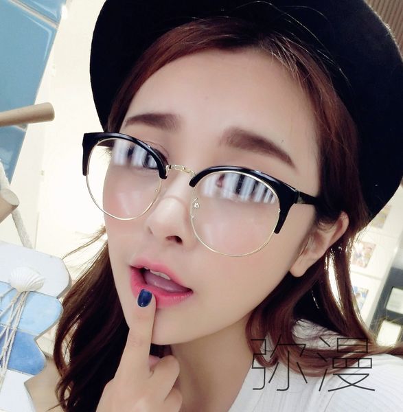 plain mirror semi-metal eye fixing device frame glasses stylish glasses frame 2925, Silver
plain mirror semi-metal eye fixing device frame glasses stylish glasses frame 2925, Silver