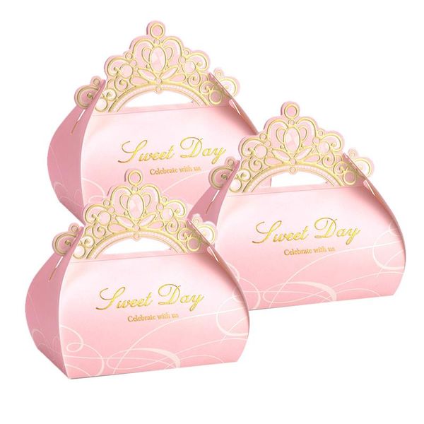 

20pcs wedding crown candy boxes candy chocolate gift container treat boxes wedding party favor box