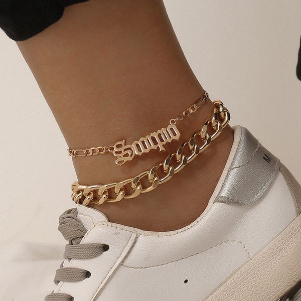 punk chunky figaro chian anklets for women 2020 gold silver color geometric letter alphabet ankle bracelet on leg foot jewelry, Red;blue
punk chunky figaro chian anklets for women 2020 gold silver color geometric letter alphabet ankle bracelet on leg foot jewelry, Red;blue