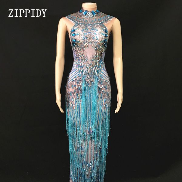 2019 sparkly blue fringes dress singer performance tassels dresses celebrate glisten rhinestones costume sleeveless long dress, Black;red
2019 sparkly blue fringes dress singer performance tassels dresses celebrate glisten rhinestones costume sleeveless long dress, Black;red