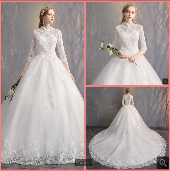 2020 vestido de festa white lace appliques ball gown wedding dress 3/4 sleeve hollow back corset princess puffy wedding gowns sale
2020 vestido de festa white lace appliques ball gown wedding dress 3/4 sleeve hollow back corset princess puffy wedding gowns sale