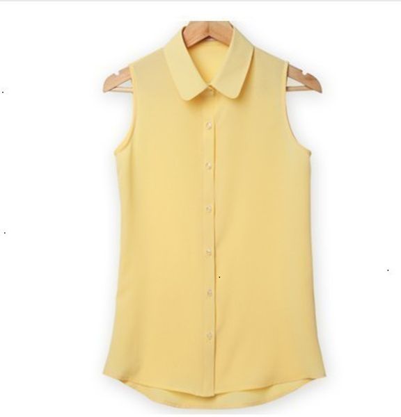 summer blouse ladies sleeveless women turn down chiffon blouse summer shirt blusas femeninas solid vest camisa de feminina, White
summer blouse ladies sleeveless women turn down chiffon blouse summer shirt blusas femeninas solid vest camisa de feminina, White