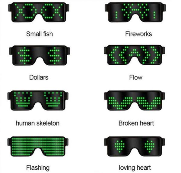 usb charge led luminous eyeglasses funny party bar light atmosphere props luminous dynamic pattern multi-function display glasses 5 color
usb charge led luminous eyeglasses funny party bar light atmosphere props luminous dynamic pattern multi-function display glasses 5 color