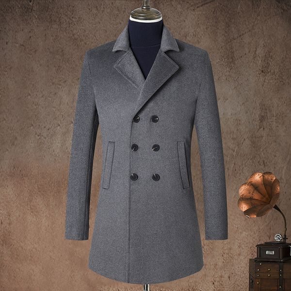 lansboter autumn and winter wool men woolen coat men's thick youth slim-fit mid-length wool duffle coat, Black
lansboter autumn and winter wool men woolen coat men's thick youth slim-fit mid-length wool duffle coat, Black