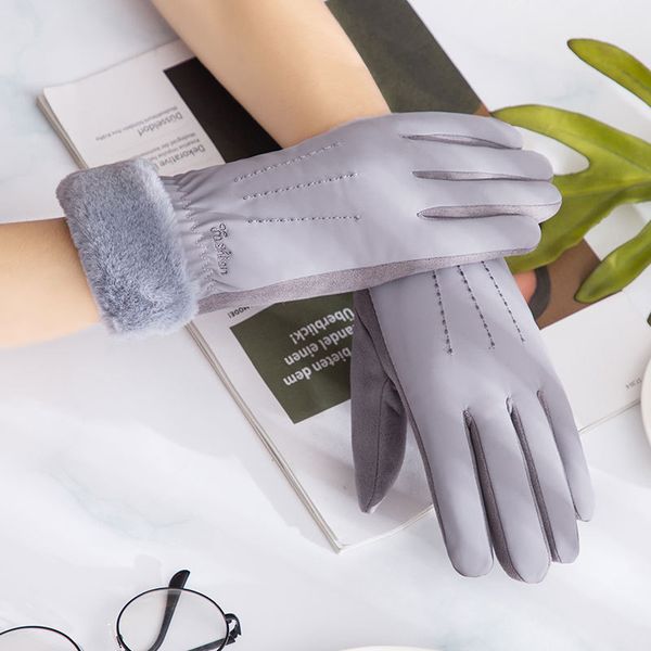 winter female plus plush thick wrist warm cashmere imitation leather cycling mittens women velvet touch screen driving glove c64, Blue;gray
winter female plus plush thick wrist warm cashmere imitation leather cycling mittens women velvet touch screen driving glove c64, Blue;gray