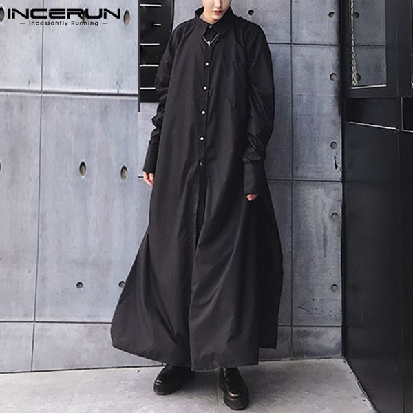 incerun long sleeve mens long shirt lapel pockets punk streetwear loose style split hem muslim kaftan shirts dress men, White;black
incerun long sleeve mens long shirt lapel pockets punk streetwear loose style split hem muslim kaftan shirts dress men, White;black