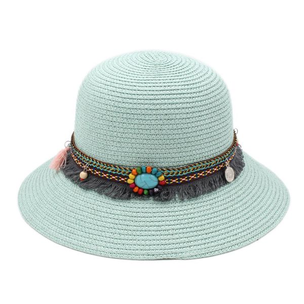 floppy brim women ladies straw cloche hat summer beach sun bowler cap bohemia tassel hatband
floppy brim women ladies straw cloche hat summer beach sun bowler cap bohemia tassel hatband