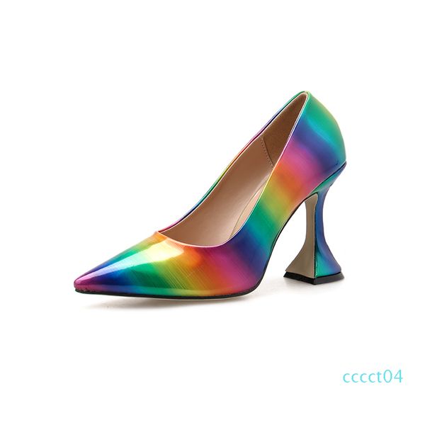 bright color rainbow patent leather pu pointed pumps prom gown dress shoes 9cm spool high heels designer shoes size 35 to 41 ct04, Black
bright color rainbow patent leather pu pointed pumps prom gown dress shoes 9cm spool high heels designer shoes size 35 to 41 ct04, Black