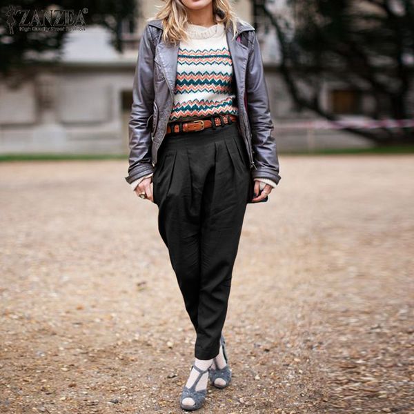 zanzea 2019 autumn women casual long pants female solid trousers harem pants plus size pantalones mujer streetwear sweatpants, Black;white
zanzea 2019 autumn women casual long pants female solid trousers harem pants plus size pantalones mujer streetwear sweatpants, Black;white
