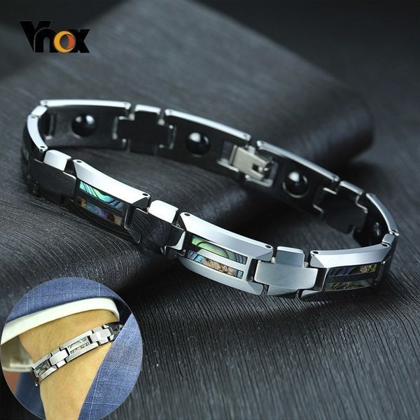 vnox magnificence shell insert bracelets for men tungsten carbide business office style gentleman accessory casual bracelet, Golden;silver
vnox magnificence shell insert bracelets for men tungsten carbide business office style gentleman accessory casual bracelet, Golden;silver